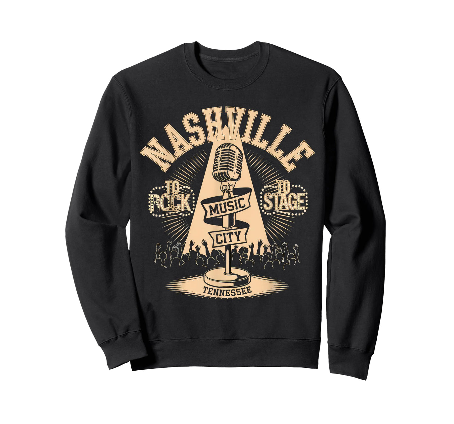 Nashville Music City Tshirt Women Men Tennessee Rock Country T-Shirt