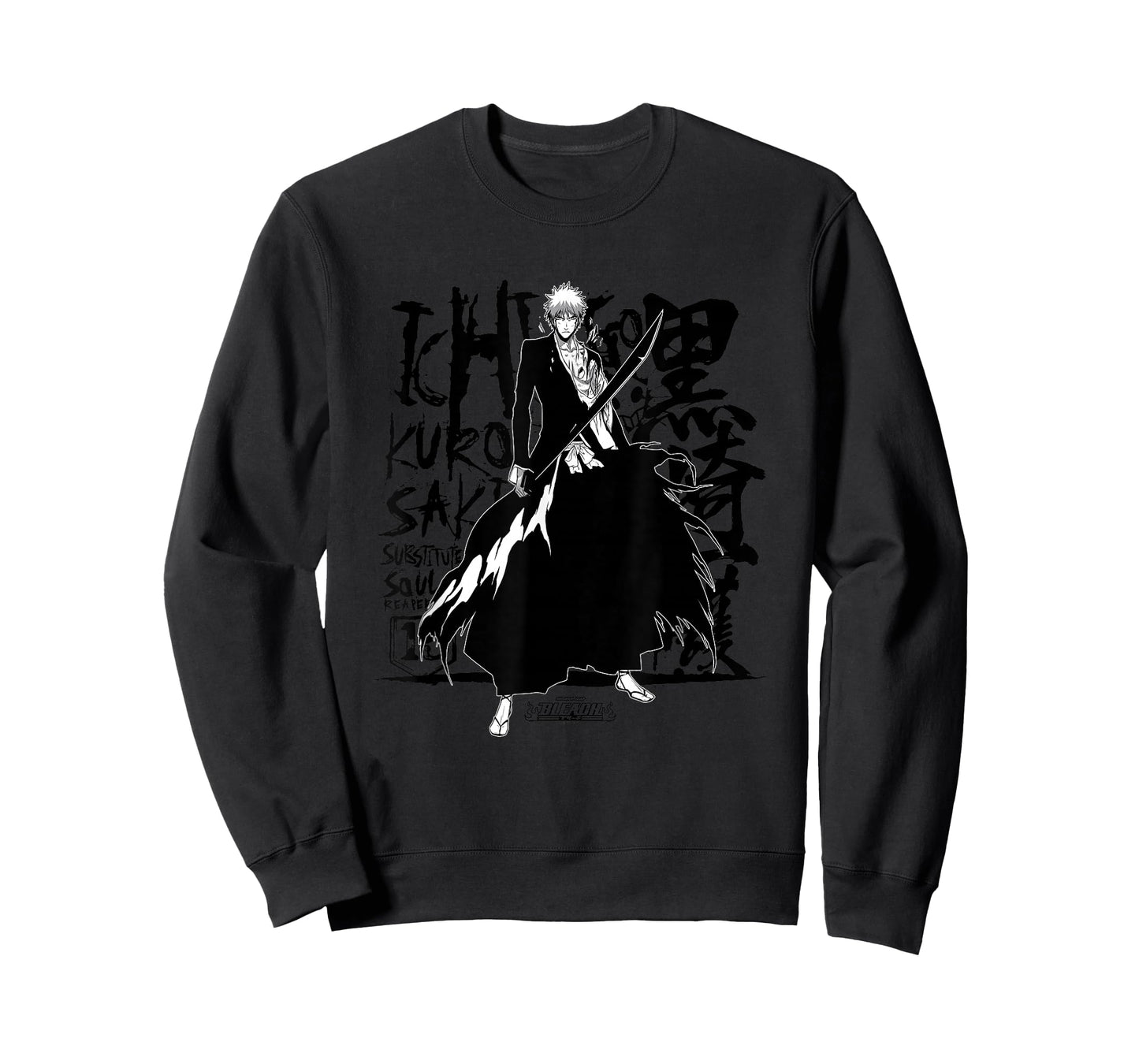 Bleach Ichigo Anime T-Shirt, Unisex-Adults, Grey, Small, Short Sleeve, Cotton, Classic Fit, Unique Bleach Ichigo Design