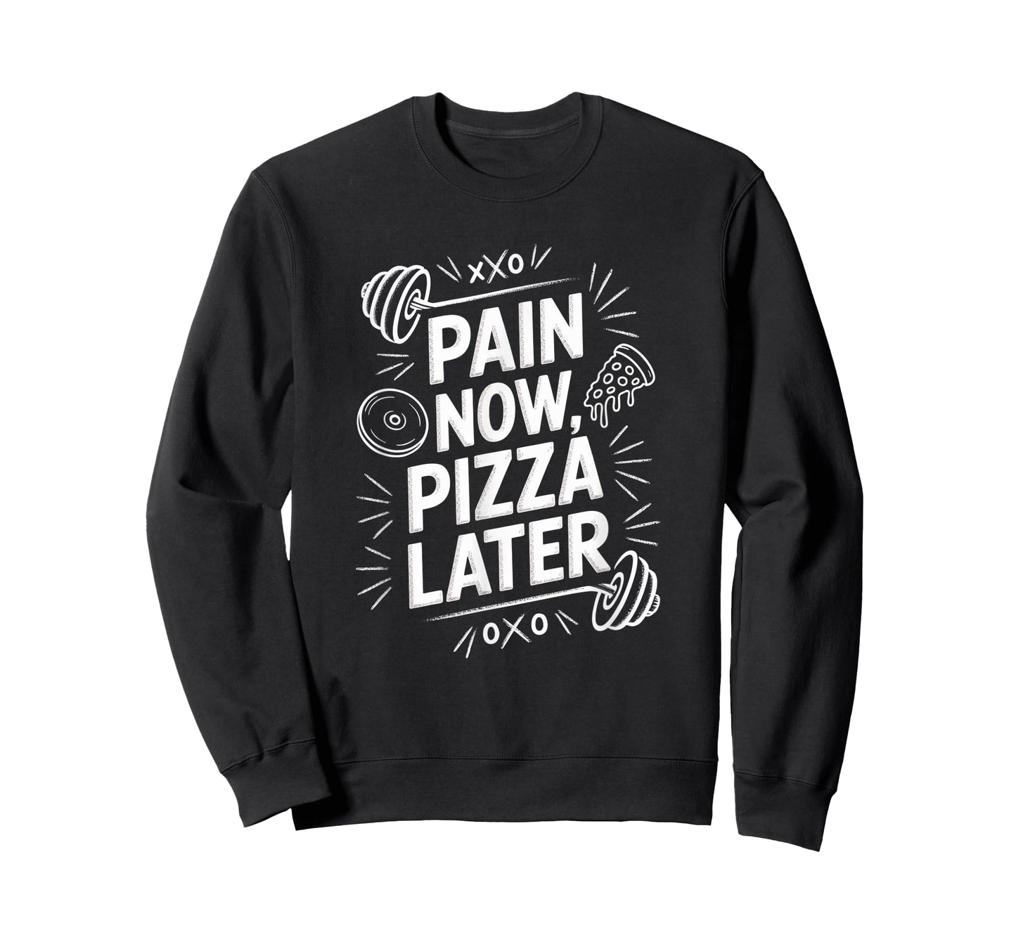 Pain Now Pizza Later Fitness Funny Gym Workout for Men Women T-Shirt