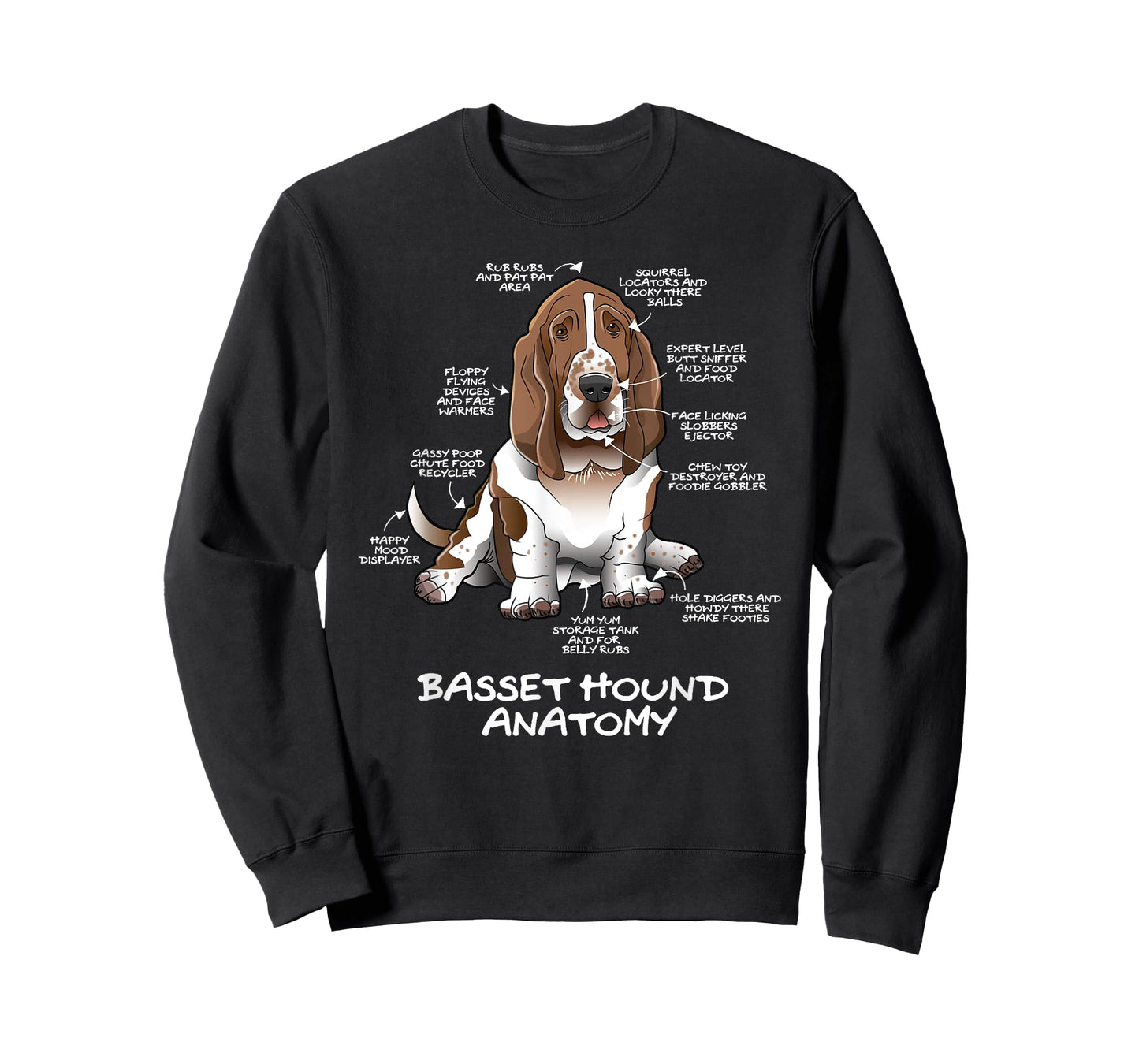 Funny Cute Basset Hound Anatomy Dog Biology T-Shirt for Men Women