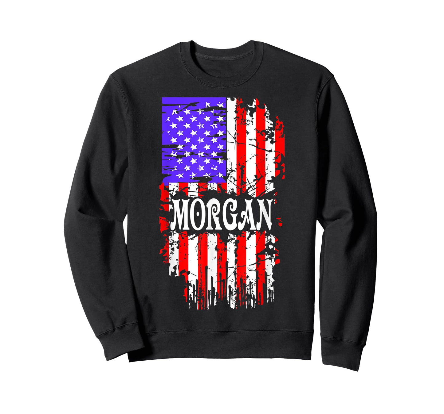 Morgan USA Flag Last Name Surname Proud Gift Tshirt