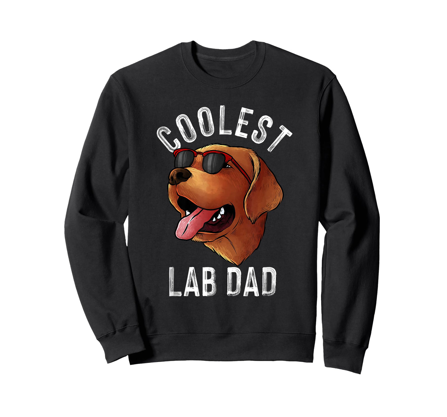 Funny Coolest Lab Dad Gift For Black Labrador Dog Lover Men T-Shirt
