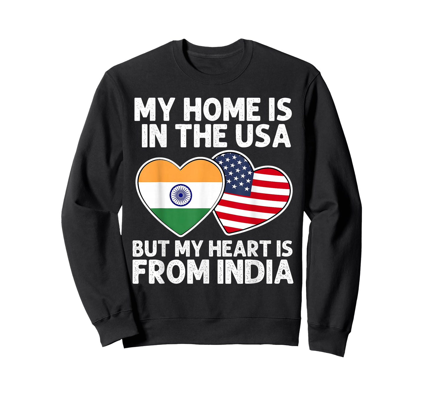 My Home USA My Heart India Indian American Pride Flag T-Shirt