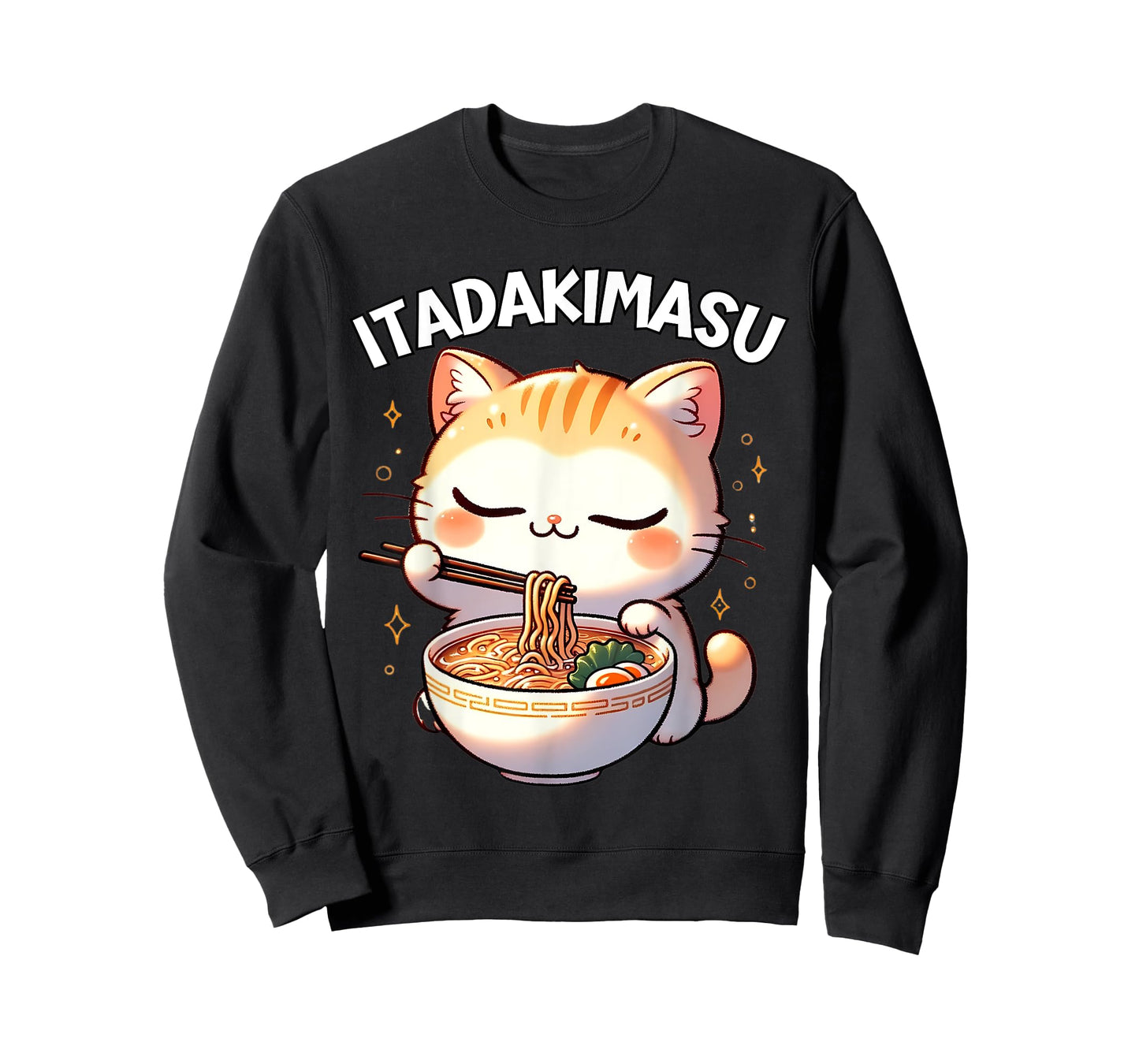 Ramen Cat Kawaii Anime Cat Ramen Lover Itadakimasu T-Shirt