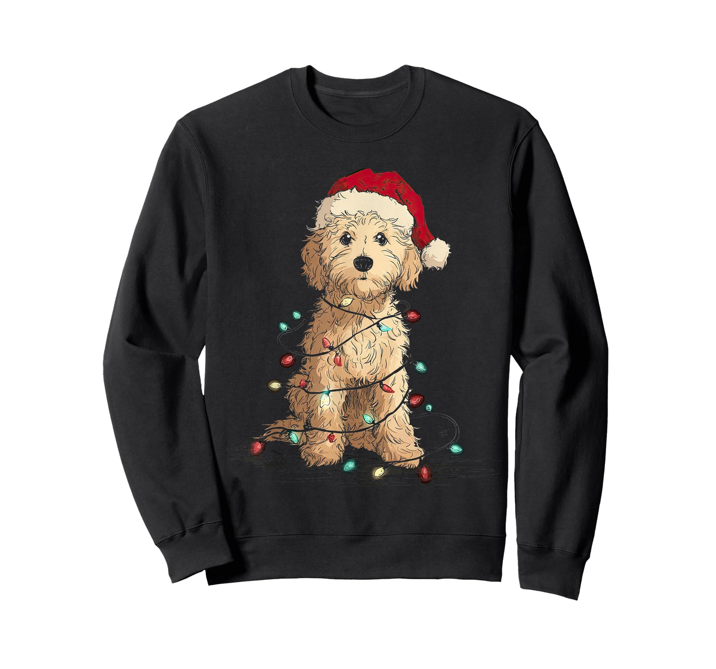 Funny Cockapoo Christmas Graphics Dog Lights Lover T-Shirt