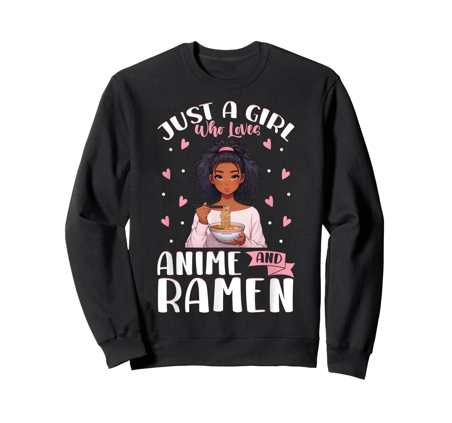 Just A Girl Who Loves Anime And Ramen African American T-Shirt