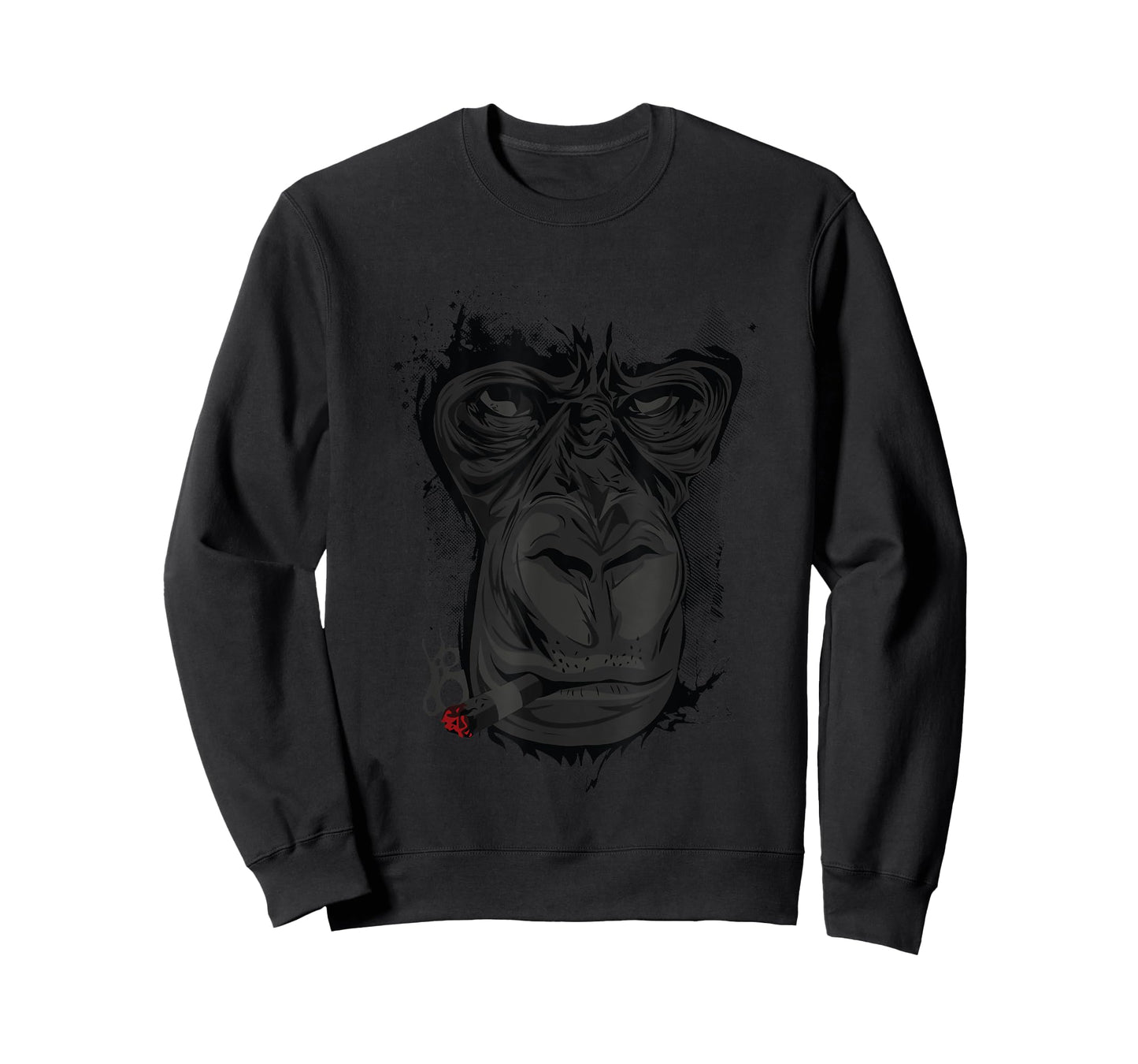 Angry Gorilla Shirt Graphic Ape Cigar Smoking Monkey Gift T-Shirt