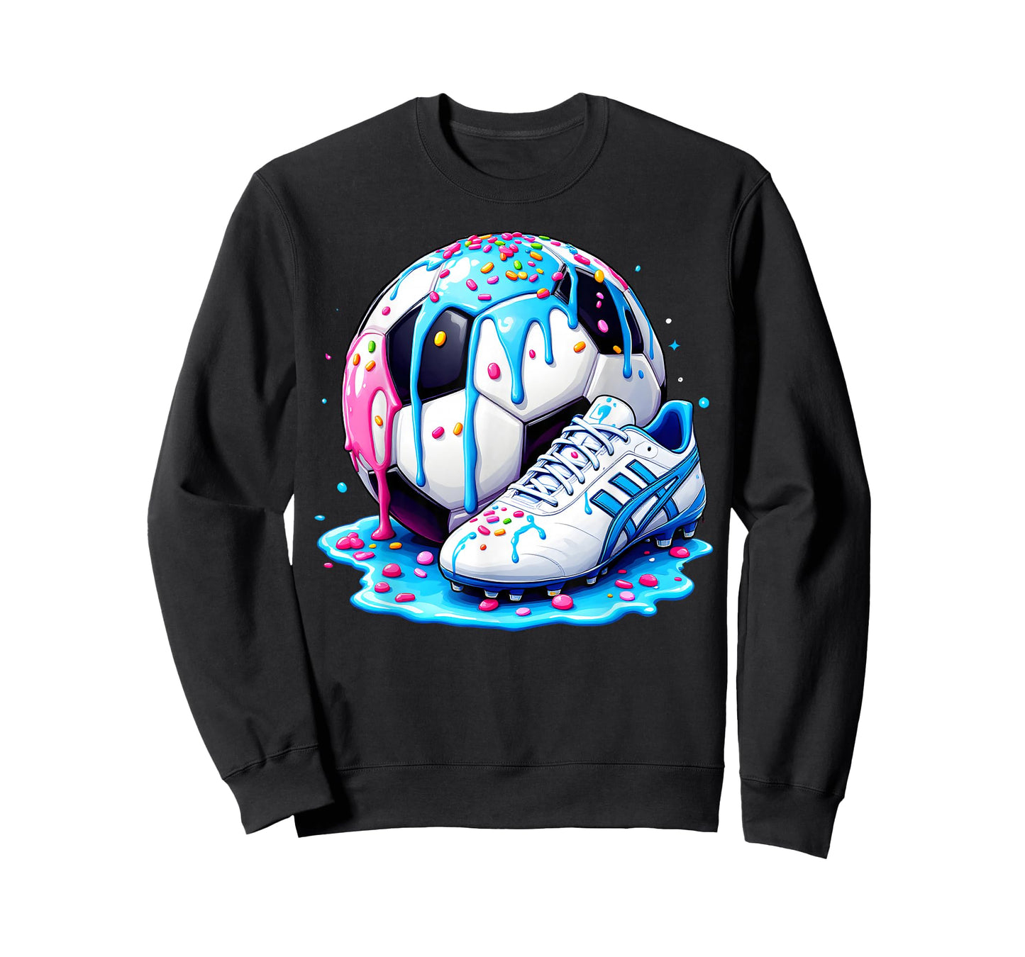 Soccer Ice Cream Sprinkles Theme Youth Respect The Drip Kids T-Shirt