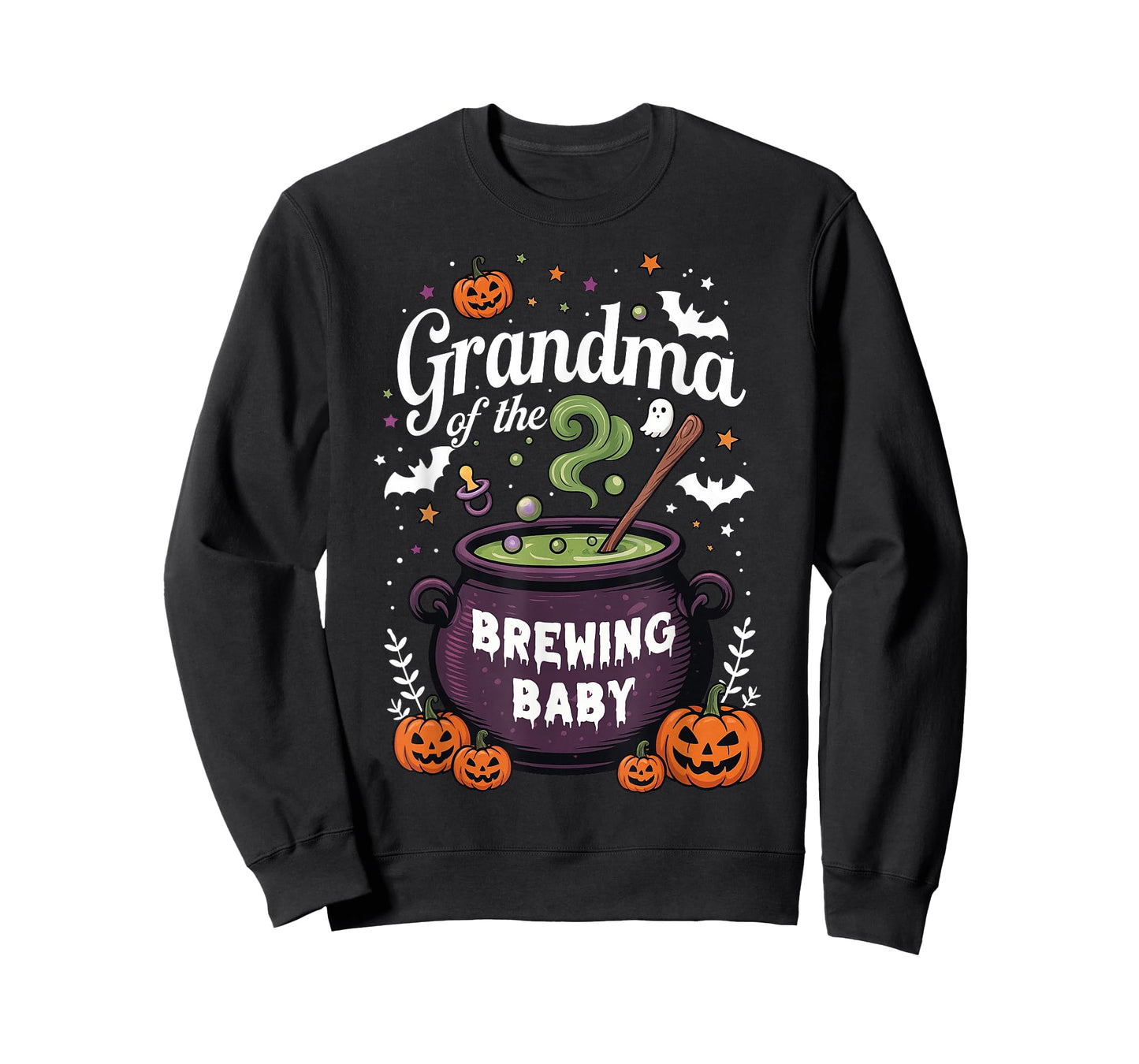 Grandma of The Brewing Baby Pumpkin Halloween Season T-Shirt