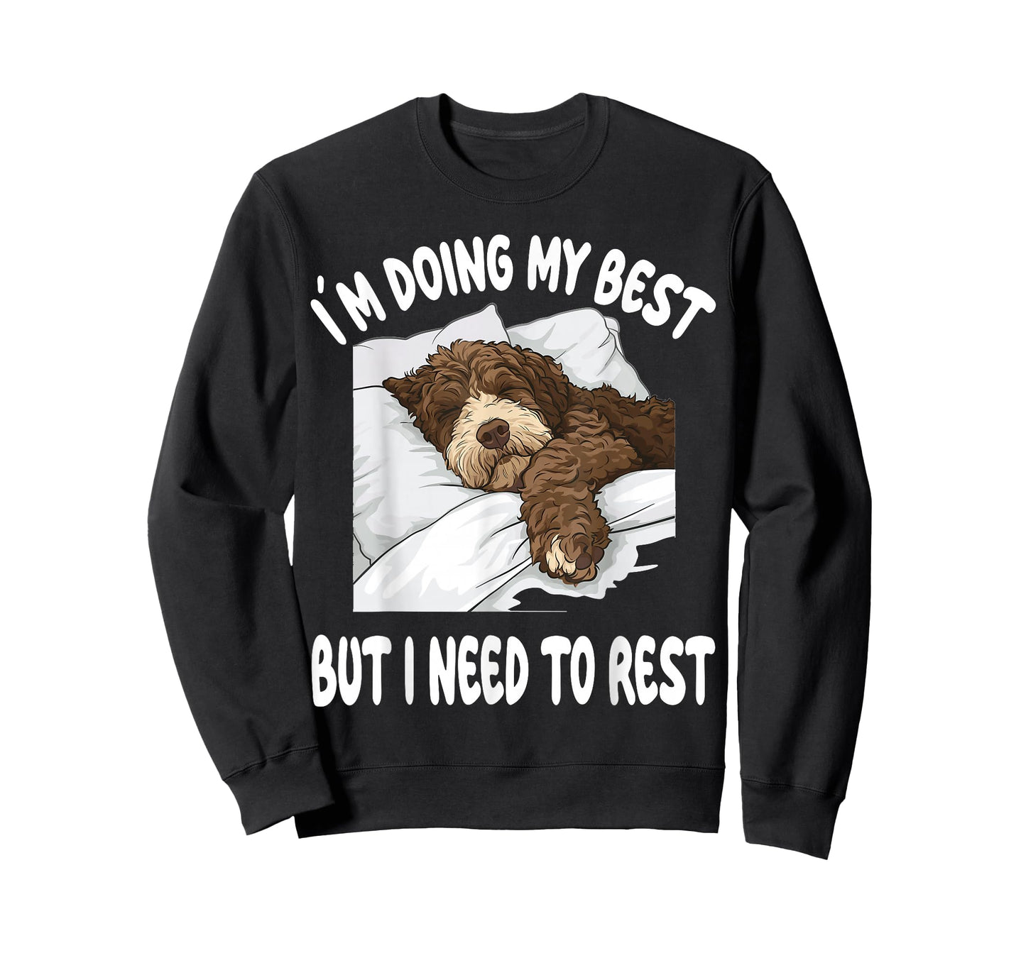 Bernedoodle Dog Pajamas Nightgown Sleeping Napping T-Shirt