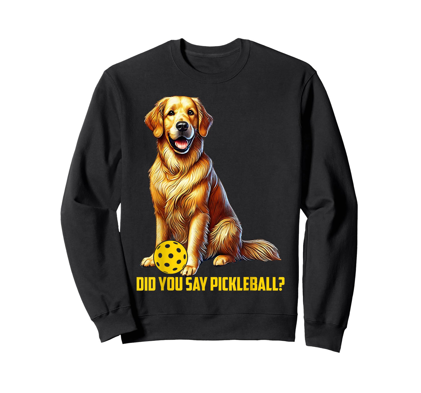 Cute Golden Retriever Pickleball Dog T-Shirt