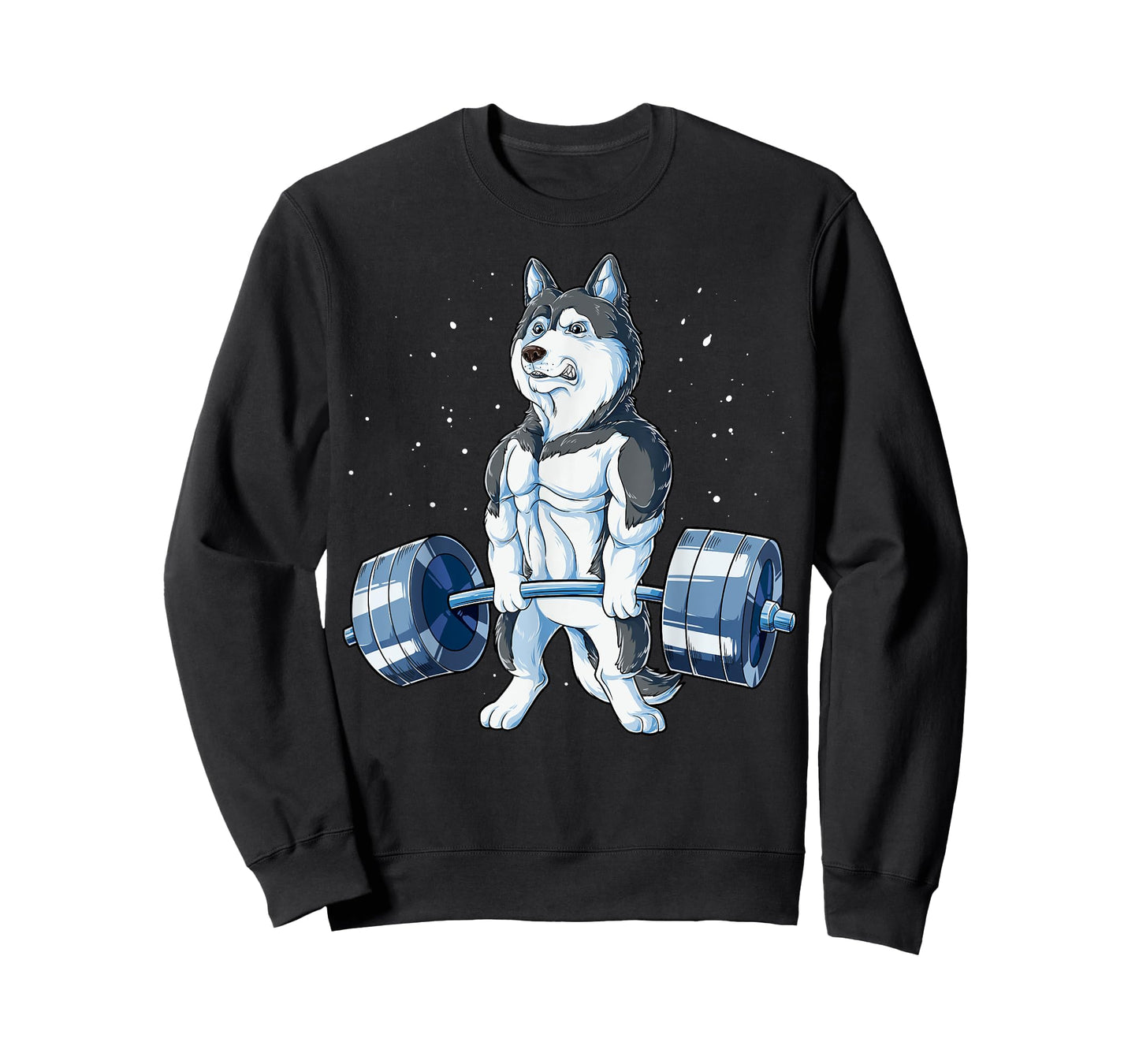 Siberian Husky Weightlifting Funny Deadlift Men Fitness Gym T-Shirt
