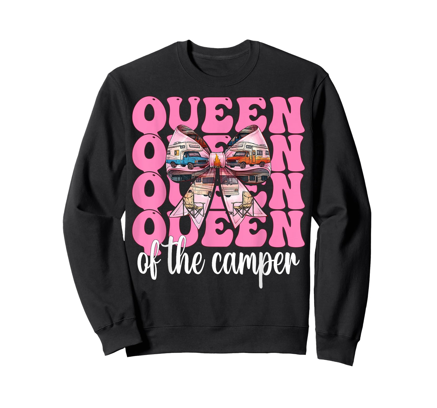 Queen of The Camper RV Camping Camper Motorhome Girl Mom T-Shirt