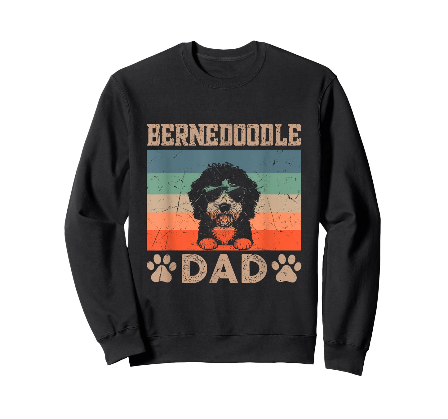Vintage Bernedoodle Dad Gifts Funny Dog Dad Father's Day Men Women Girls Kids T-Shirt