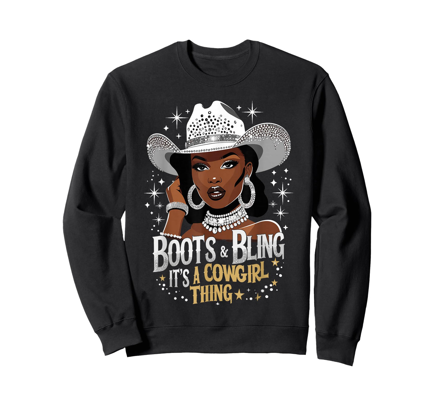 Boots and Bling It's Cowgirl Thing Western Country Melanin T-Shirt