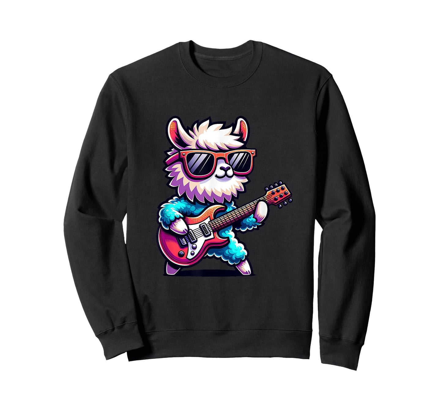 Cool Llama with E-Guitar T-Shirt