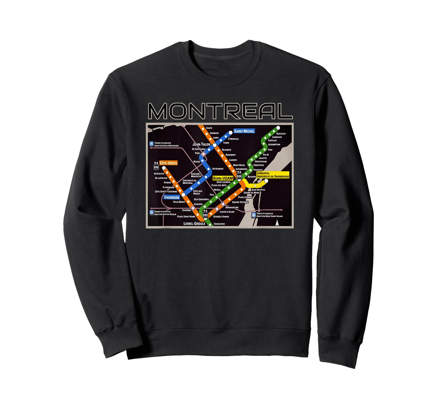 Montreal Transit Metro Art Canadian Heritage Love Canada Map T-Shirt