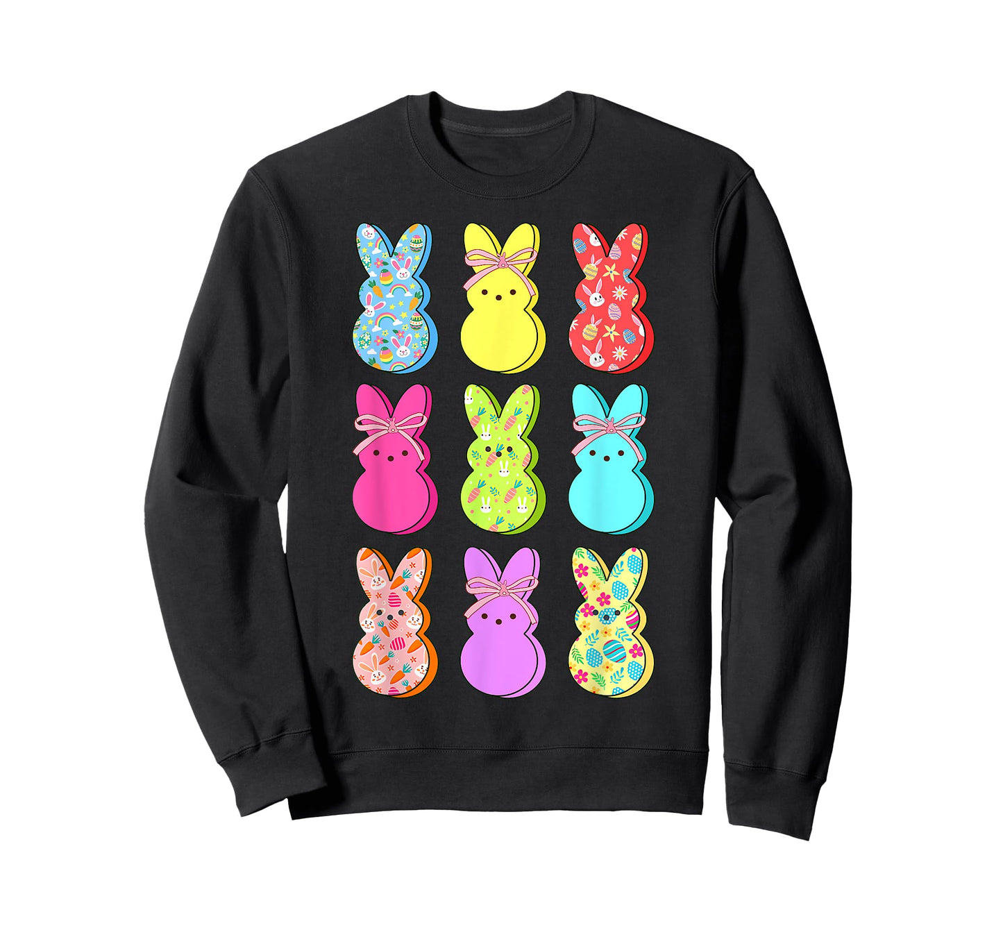 Easter Bunny Floral Flower Bow Rabbit Lover Women Girls Kids T-Shirt
