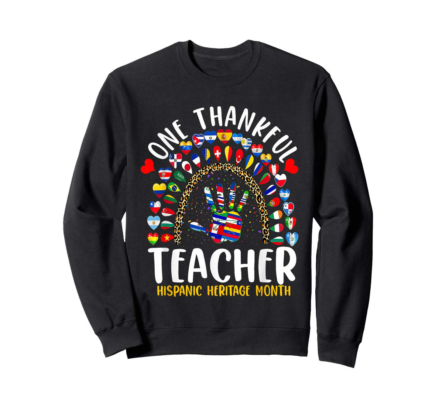 Hispanic Heritage Month One Thankful Teacher Rainbow T-Shirt