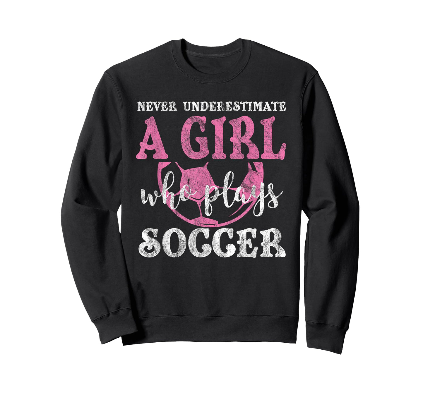 Never Underestimate A Girl Who Plays Soccer Grunge Look T-Shirt
