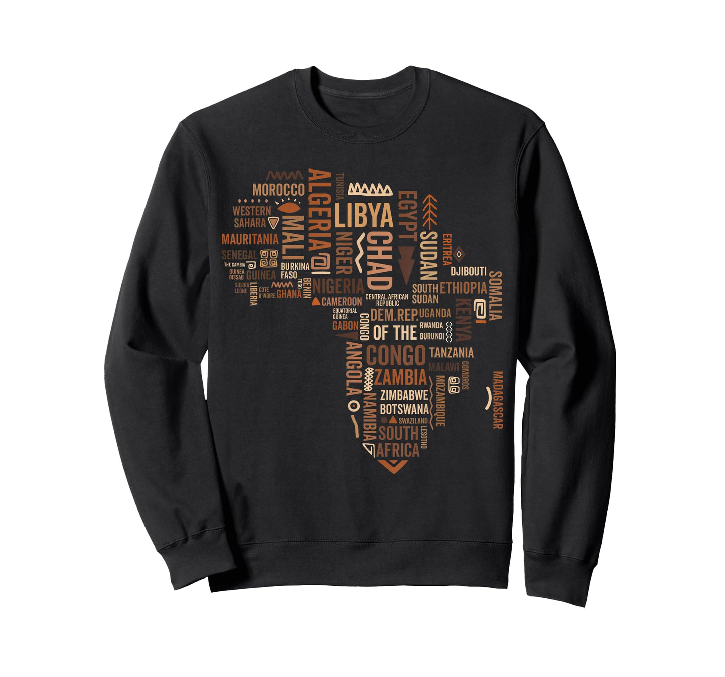 Africa Map Countries Black History Pride African American T-Shirt