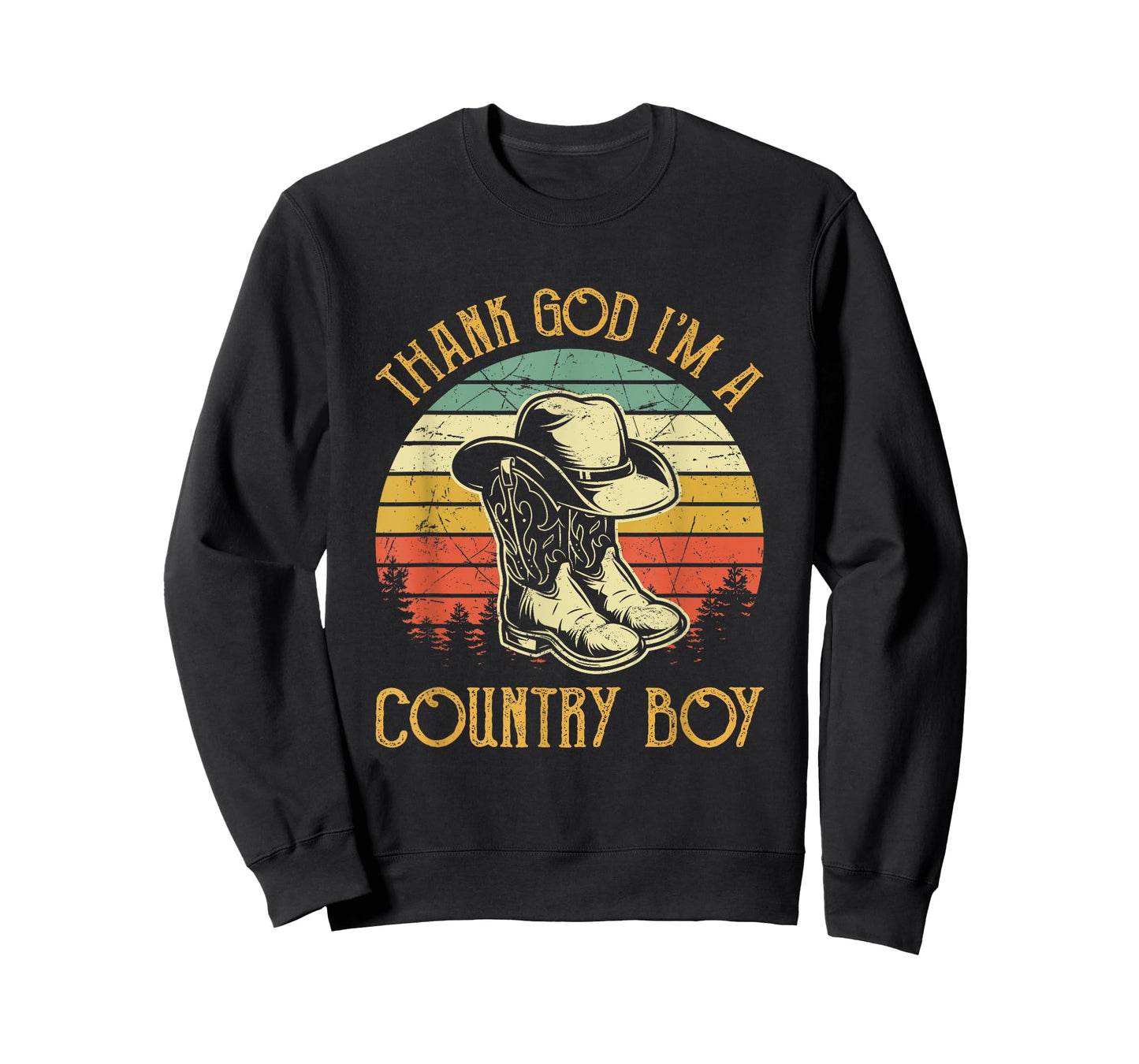 Thank God I'm A Country Music Boy Cowboy Southern Western T-Shirt