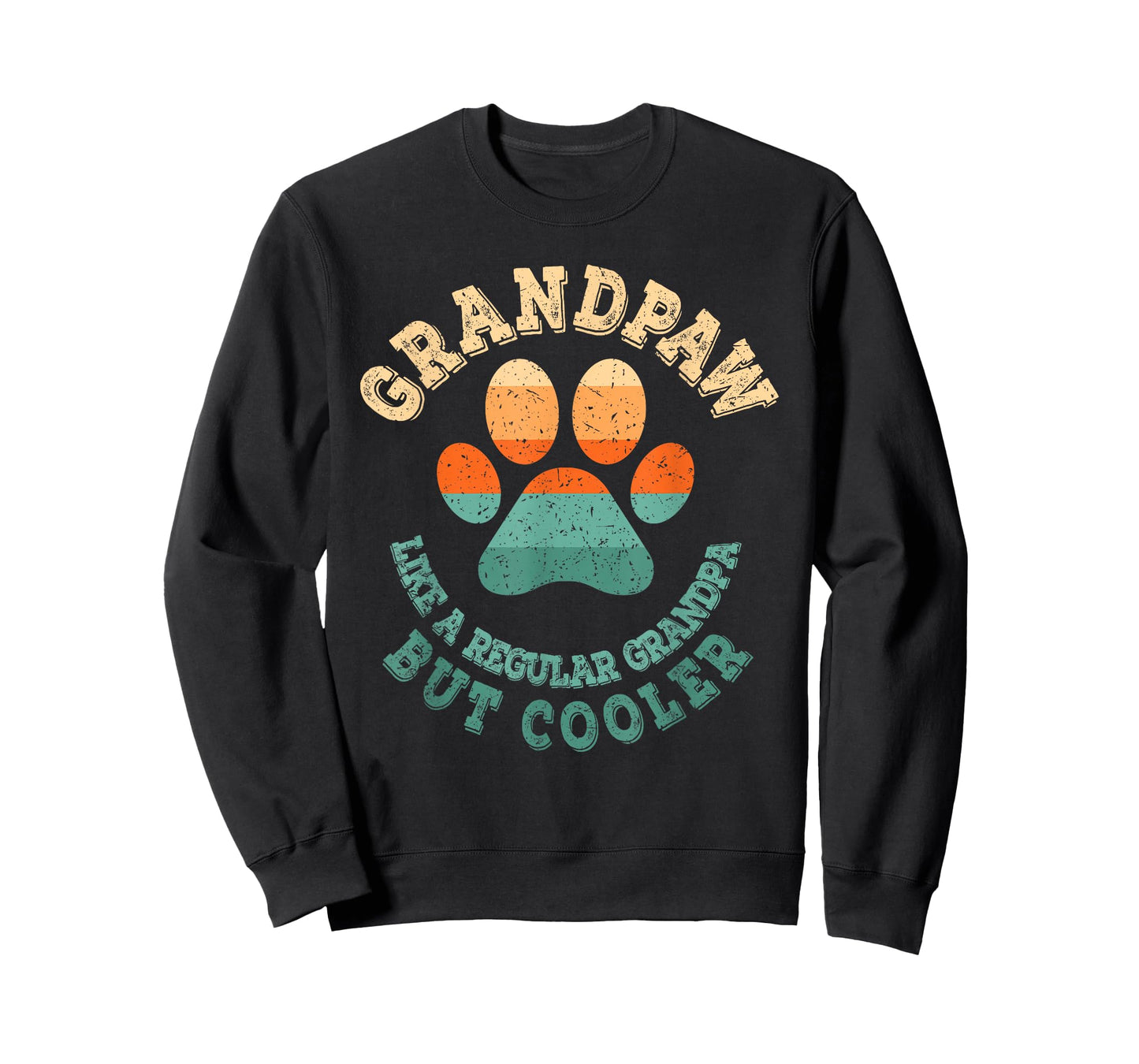 Grandpaw Dog Grandpa Grandfather Funny Grand Paw Retro Men T-Shirt