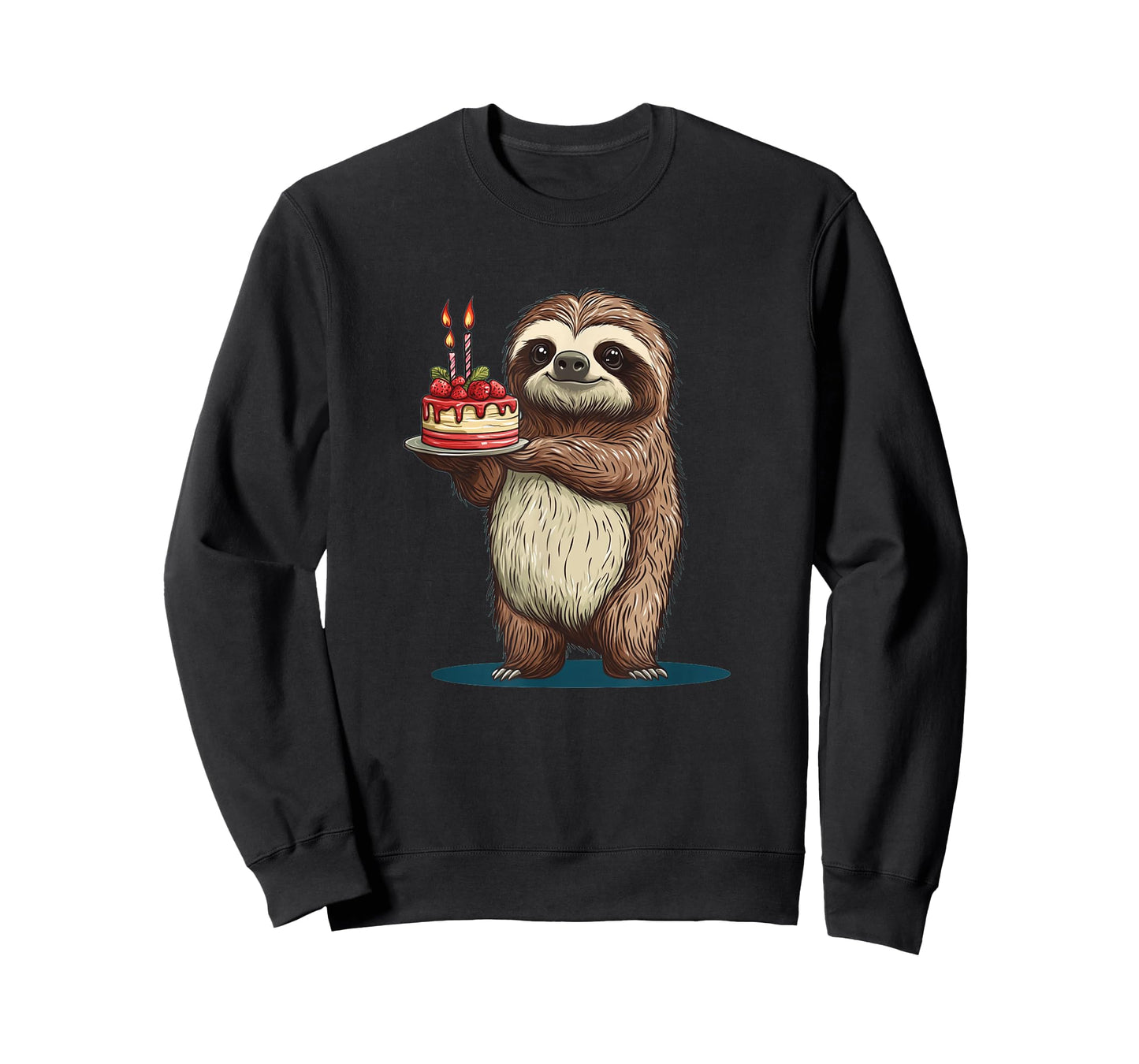 Funny Birthday Cake with Sloth Costume for Boys and Girls T-Shirt
