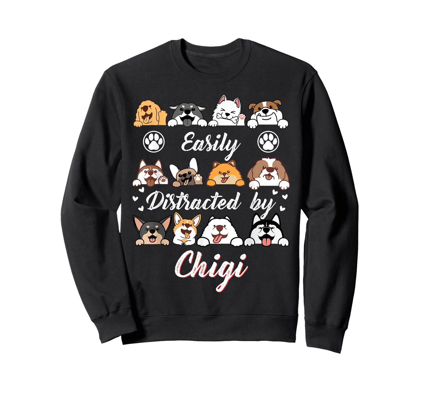 Easily Distracted by Chigi Chihuahua Mix Funny Corgi Mix T-Shirt