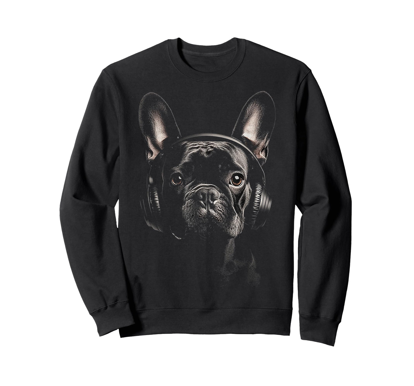 French Bulldog Dog Pet Art Music Headphone French Bulldog T-Shirt for Men Women Kids