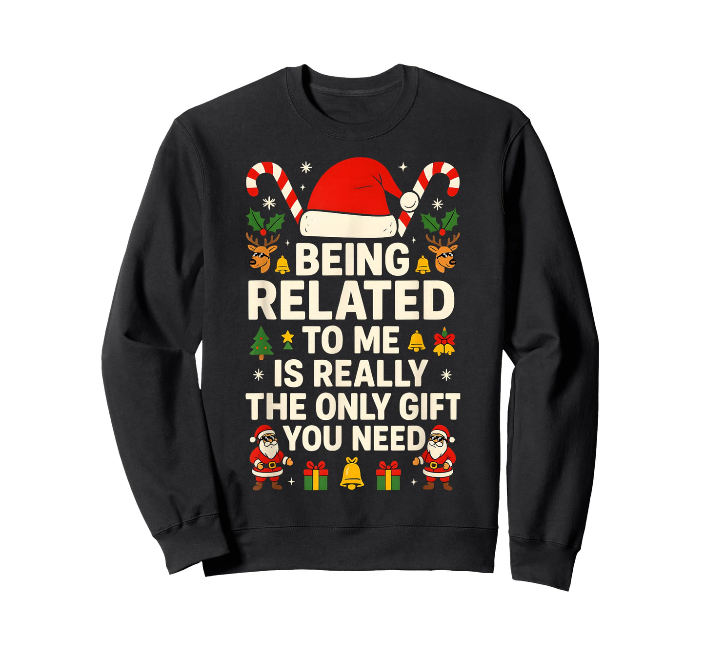 Being Related to Me Funny Christmas Pajamas for Family Xmas T-Shirt