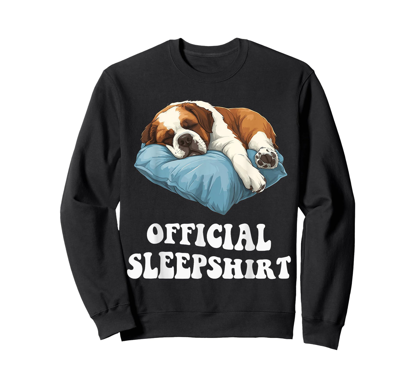 Official Saint Bernard Sleepshirt Cute Dog Lover Sleepwear T-Shirt