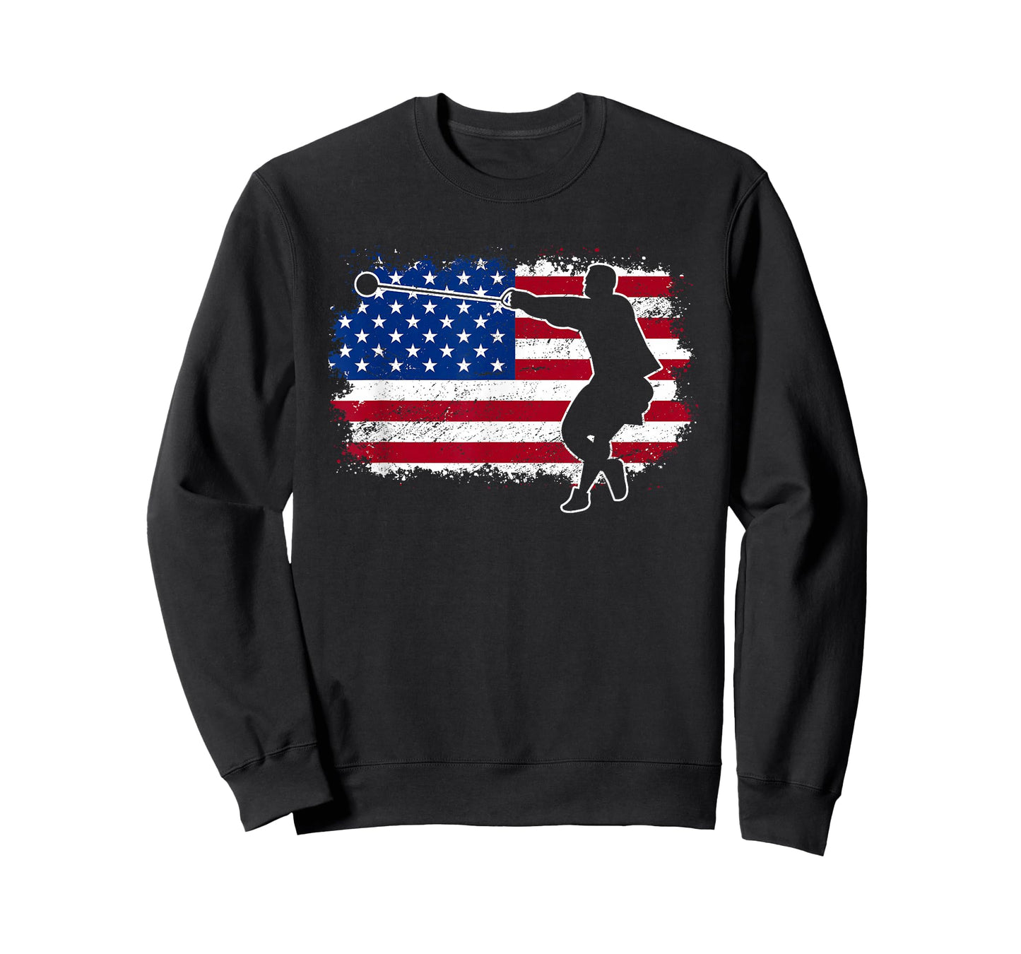 4th Of July US American Flag Hammer Throw T-Shirt