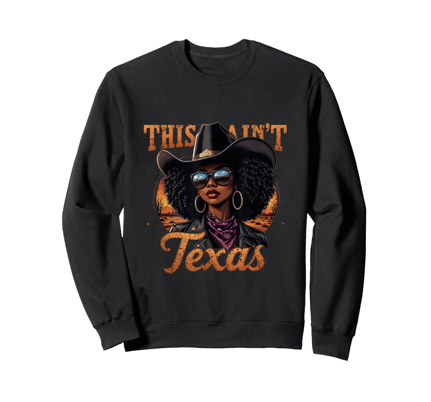 Melanin This Ain’t Texas African American Cowgirl T-Shirt