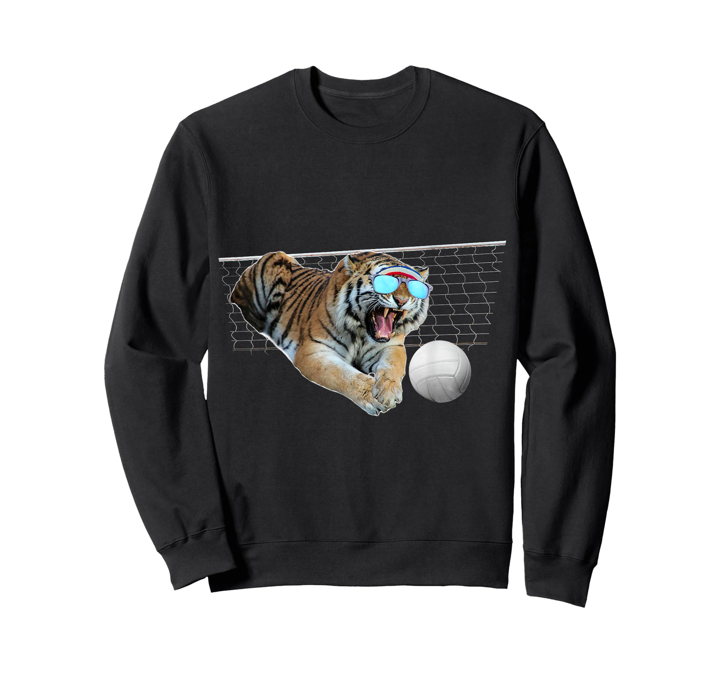 Tiger Tigers Dog Dogs Playing Volleyball, Funny Cute T-Shirt for Men Women Kids