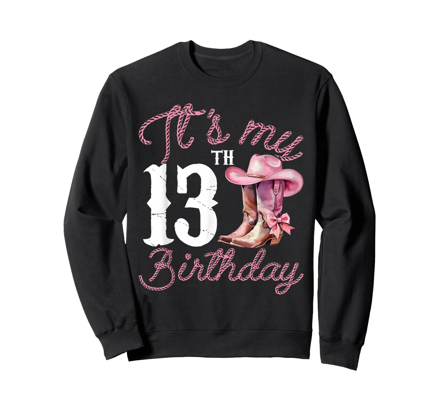 Cowgirl Boot Western Style 13th Birthday Gift For Teen Girls T-Shirt