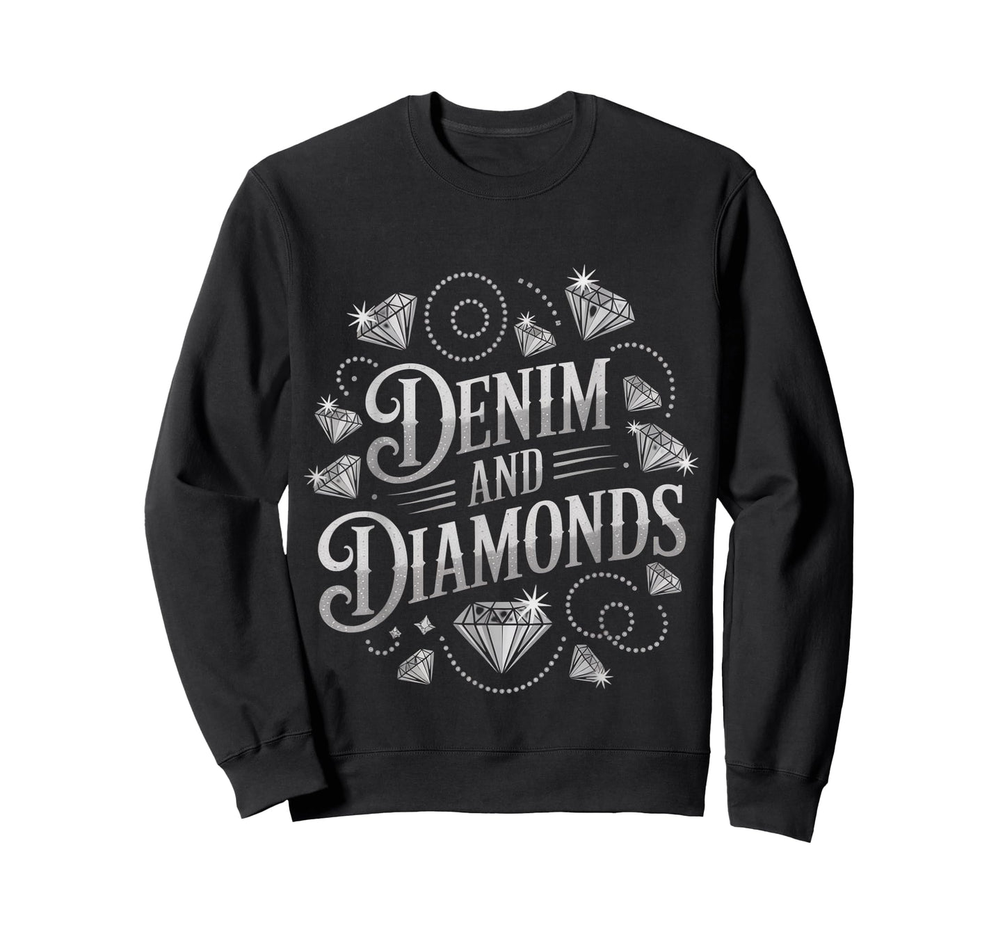 Denim and Diamonds Cowgirl Glam Western Rodeo Party Women T-Shirt