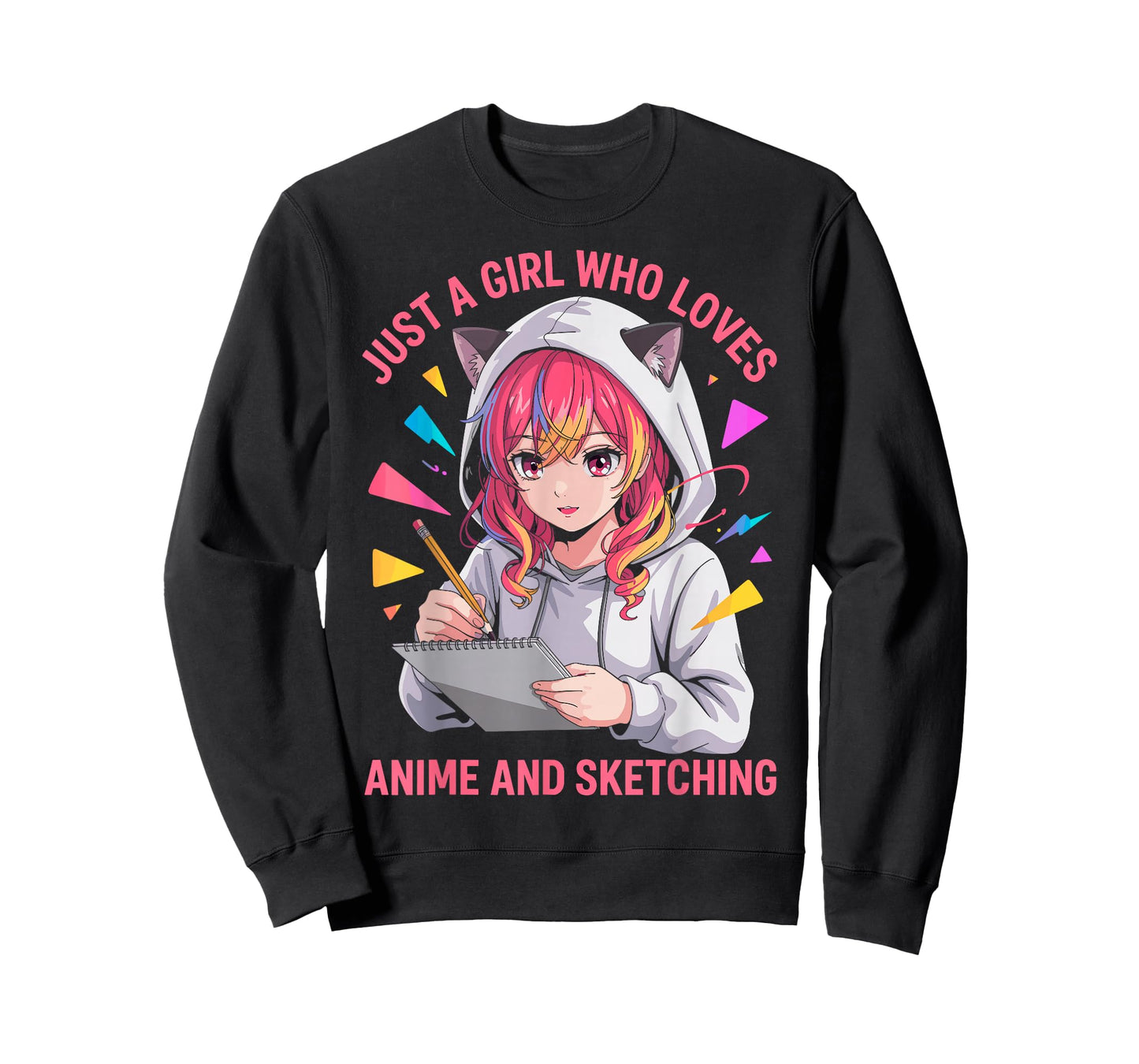Just a Girl who Really Loves Anime & Sketching Drawing Lover T-Shirt