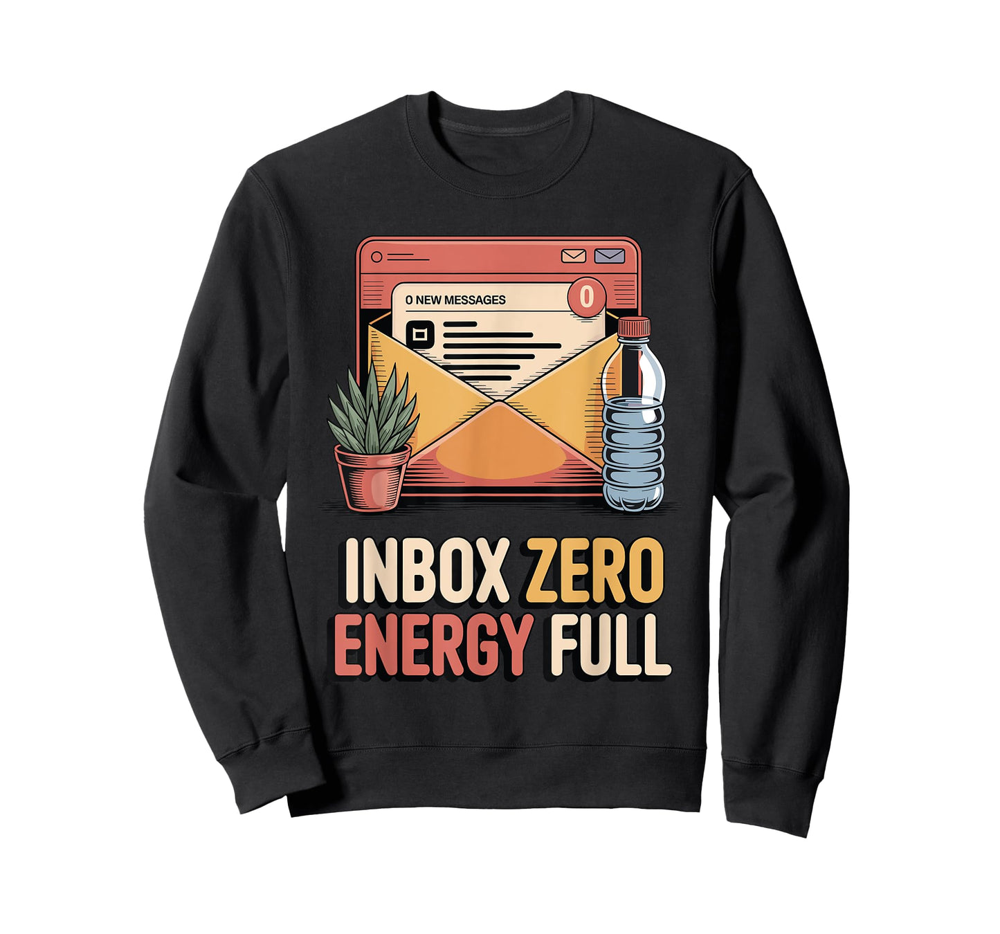 Inbox Zero Energy Full Funny Work from Home T-Shirt