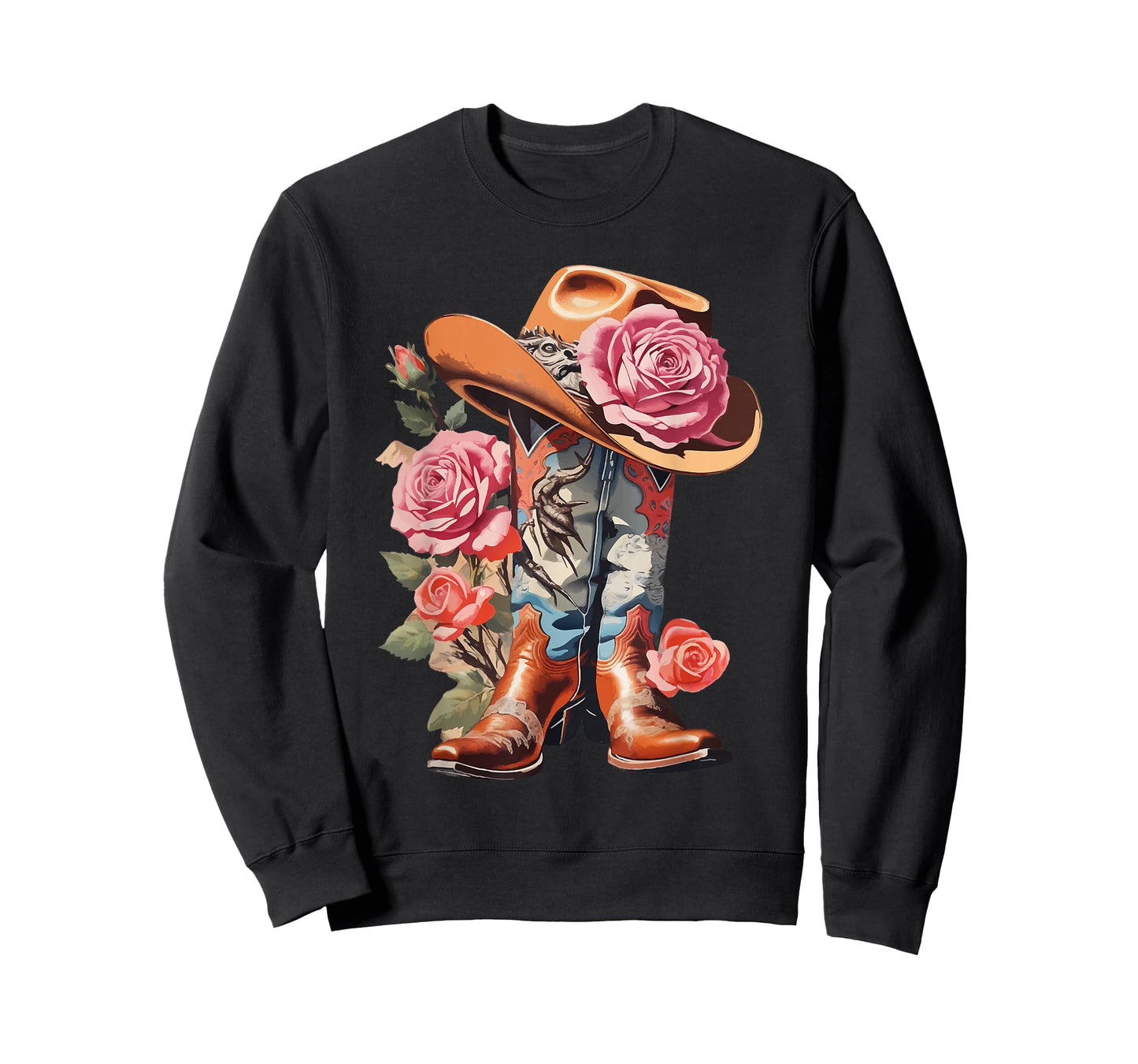 Cowgirl Boots Girl Pink Boot Hat Cowgirl T-Shirt