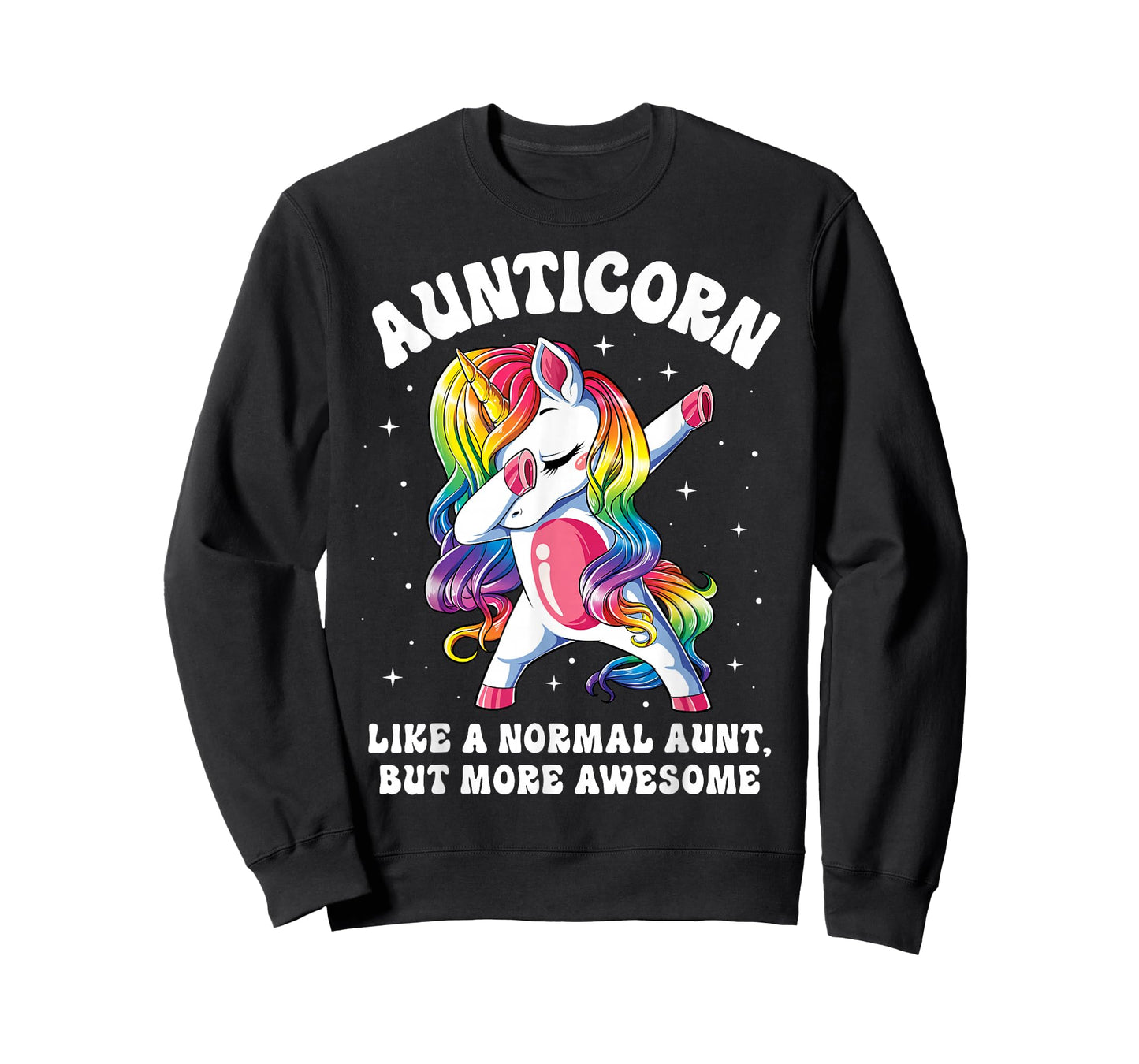 Aunticorn Like Normal Aunt But More Awesome Dabbing Unicorn T-Shirt Small