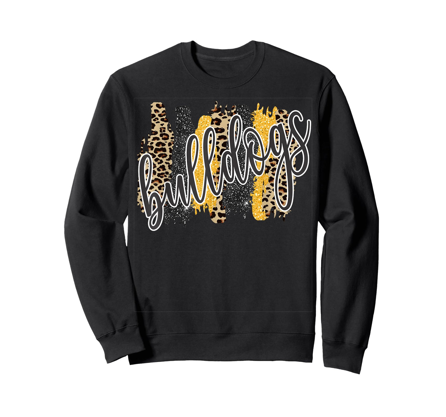 Bulldogs Swash School Spirit Yellow Black T-Shirt