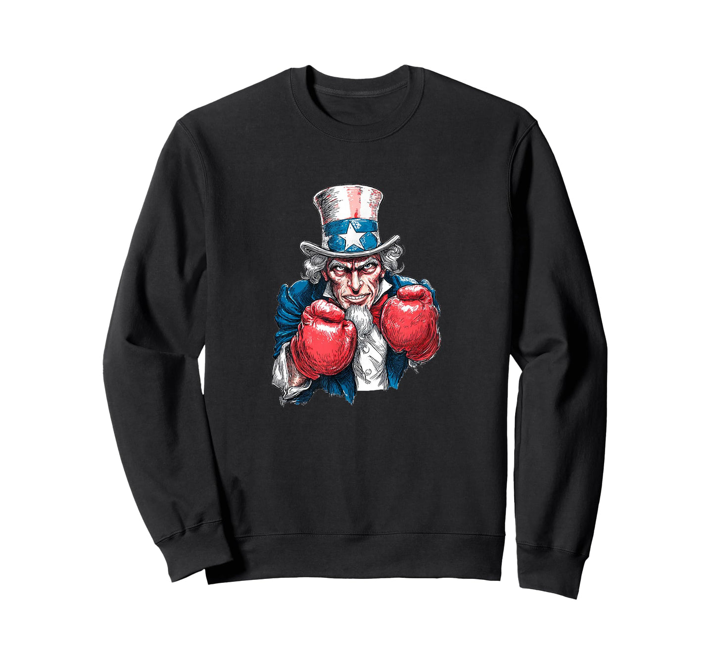 Patriotic Boxing with Sam and Cool Top Hat Uncle T-Shirt