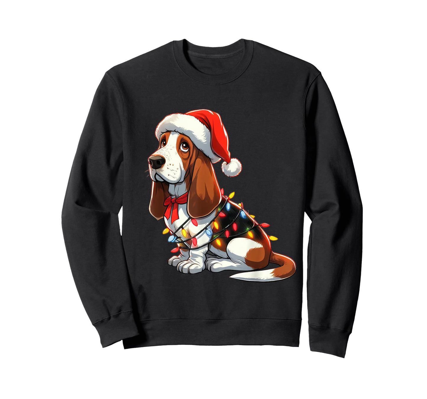 Basset Hound Christmas Costume Santa For Lover Dog T-Shirt