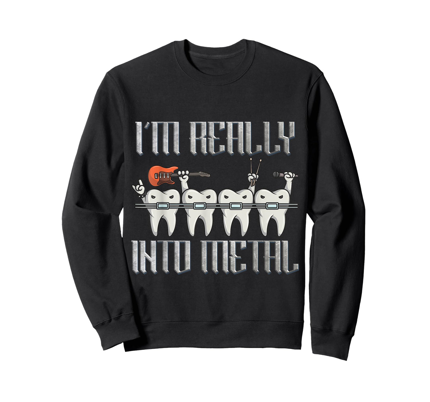 Orthodontist I'm Really Into Heavy Metal Funny Rockin Braces T-Shirt