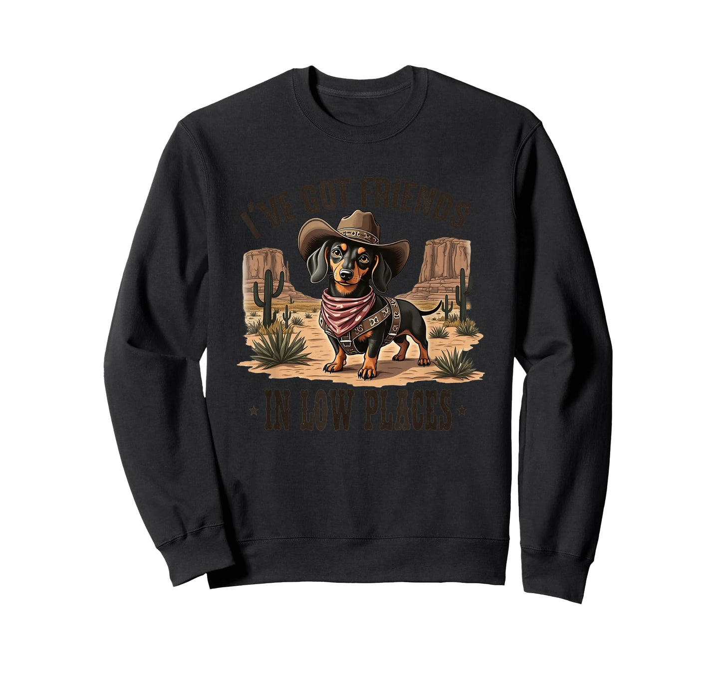 I've Got Friends In Low Places Dachshund T-Shirt