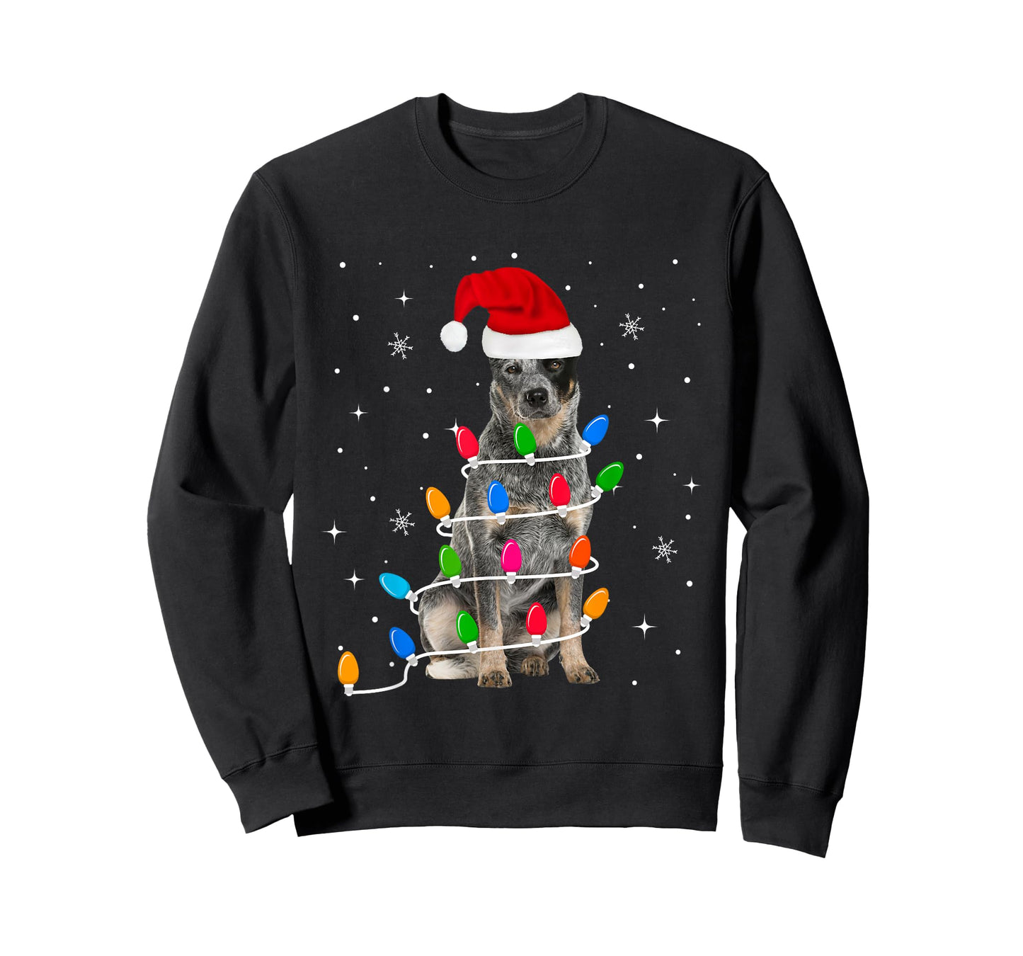 Funny Australian Cattle Dog Christmas Light Gifts Xmas T-Shirt