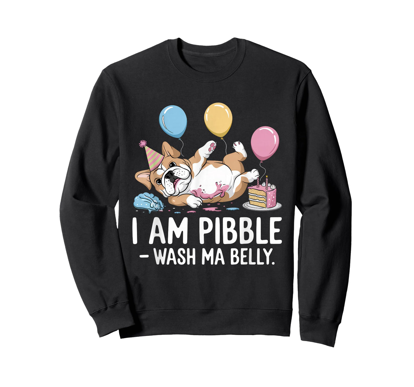 I am Pibble Dog Puppy Wash Clean My Belly Meme Pit Bull Dog T-Shirt