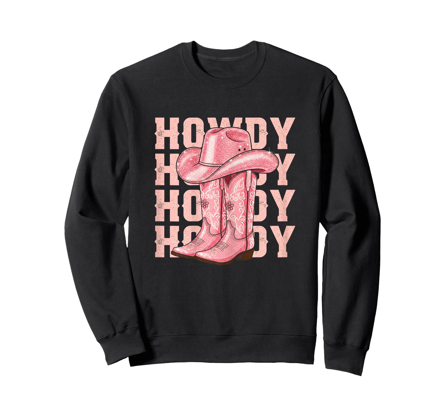 Howdy Southern Western Girl Hat Country Rodeo Pink Cowgirl T-Shirt