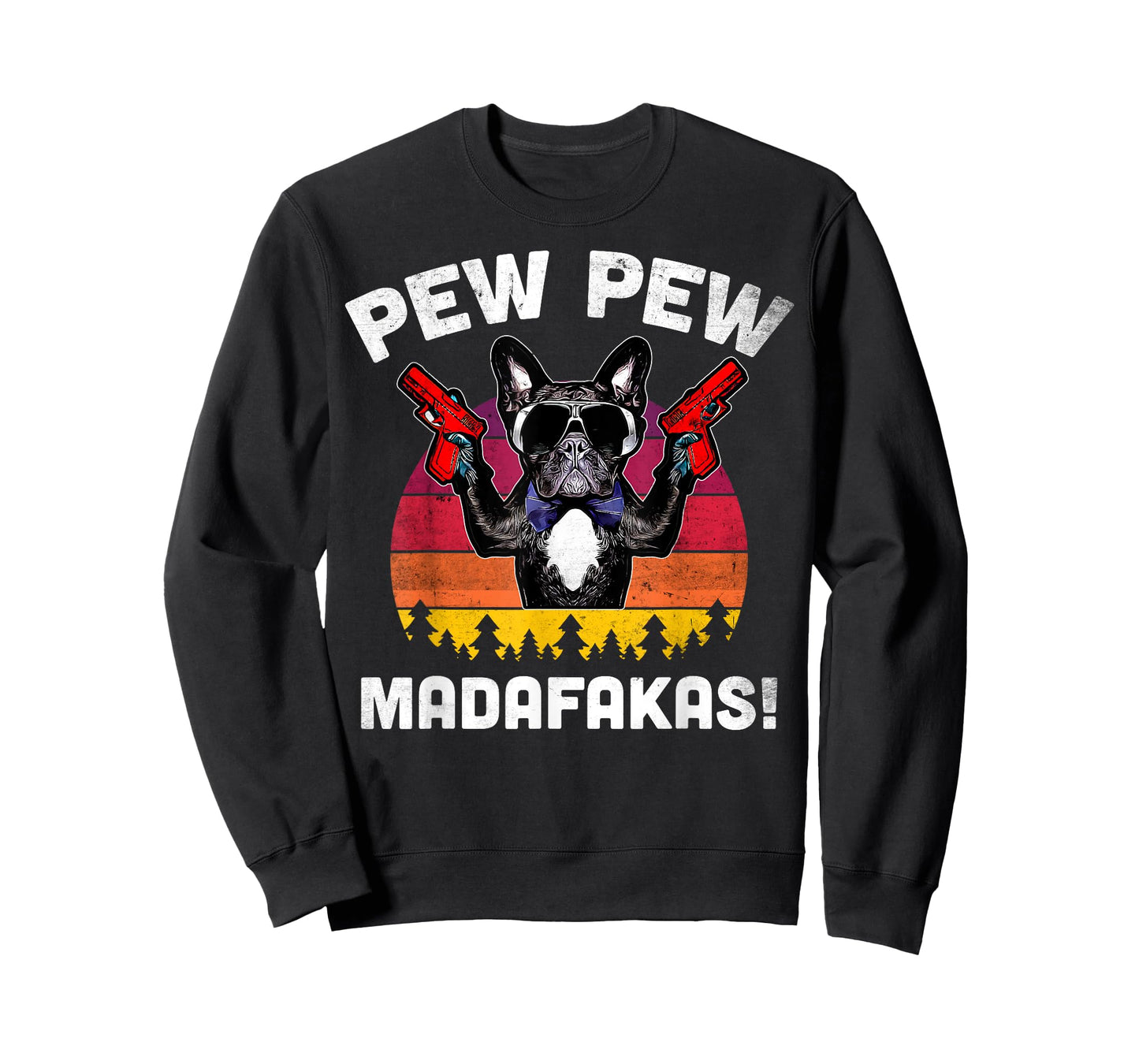 Frenchie Pew Pew Madafakas - Vintage French Bulldog Pew Men Women T-Shirt